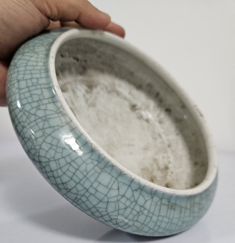 古玩陶瓷哥釉三足洗拍賣，當前價格1300元