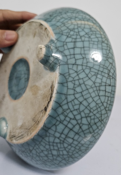 古玩陶瓷哥釉三足洗拍賣，當前價格1300元