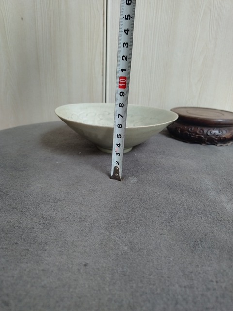 古玩陶瓷青白釉海水云花碗真品鑒賞圖