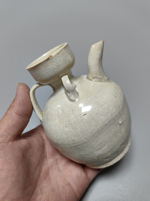 古玩陶瓷湖田窯青白釉執壺真品鑒賞圖