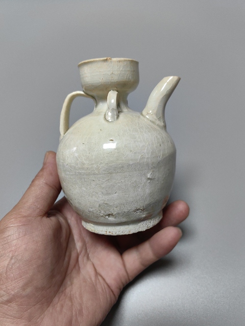 古玩陶瓷湖田窯青白釉執壺真品鑒賞圖