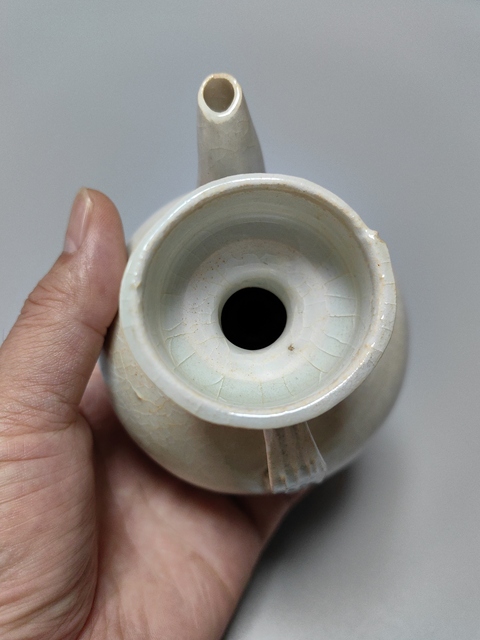 古玩陶瓷湖田窯青白釉執壺真品鑒賞圖