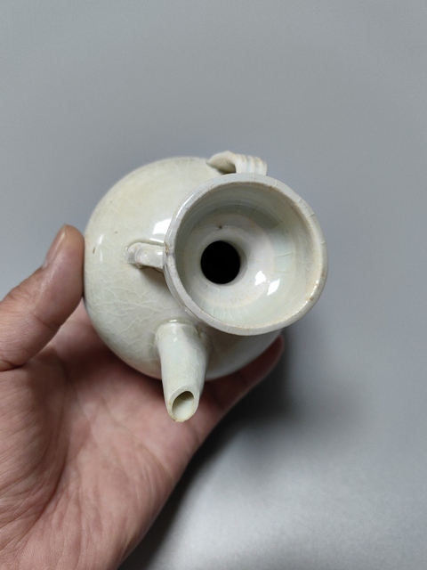 古玩陶瓷湖田窯青白釉執壺真品鑒賞圖