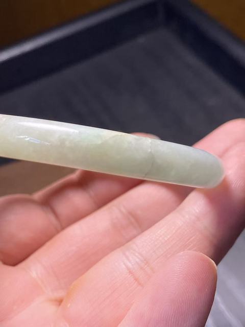 古玩玉器(放漏)清代天然翡翠手鐲拍賣,當前價格3800元