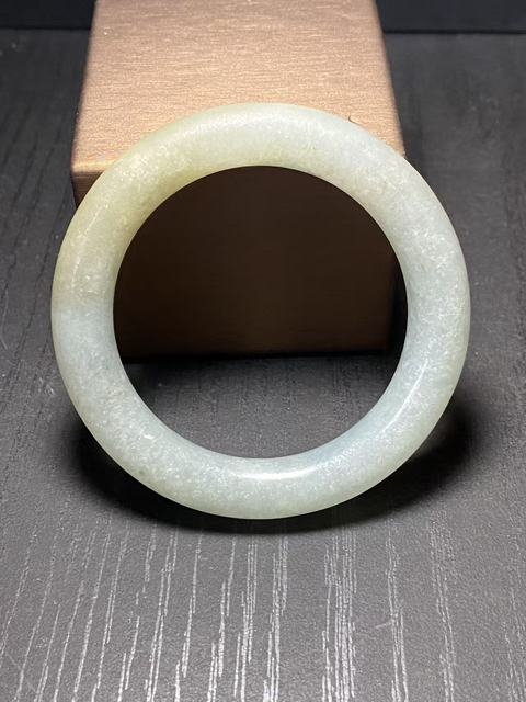 古玩玉器天然翡翠手鐲真品鑒賞圖