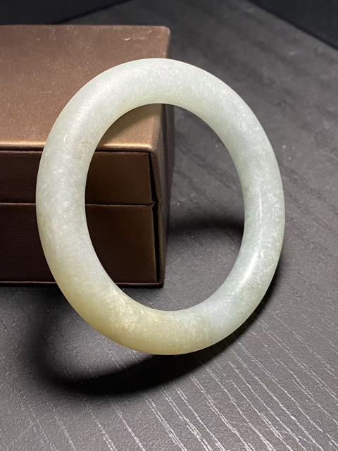 古玩玉器天然翡翠手鐲真品鑒賞圖