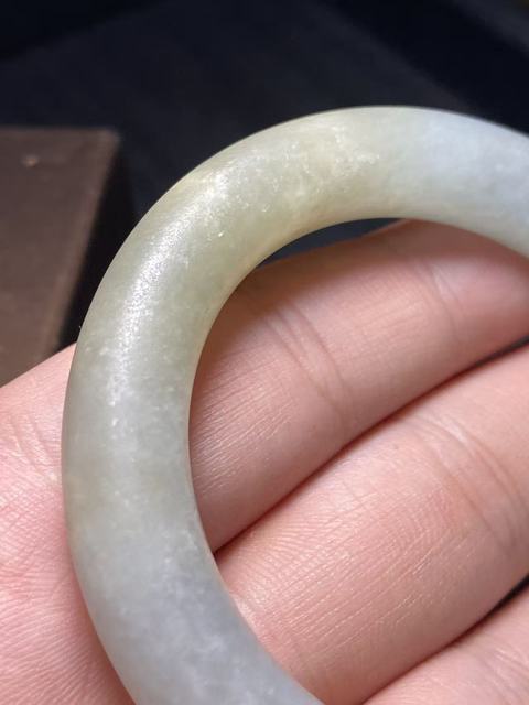 古玩玉器天然翡翠手鐲真品鑒賞圖