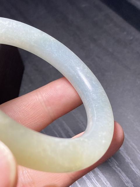 古玩玉器天然翡翠手鐲真品鑒賞圖