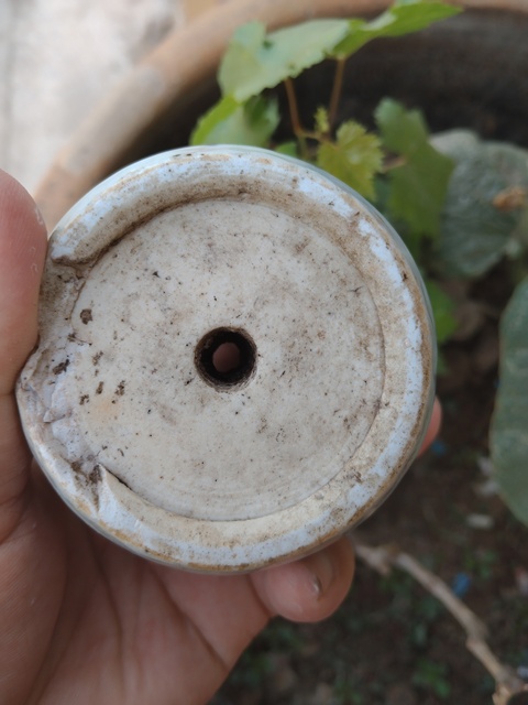 古玩陶瓷青花冰梅紋燭臺真品鑒賞圖