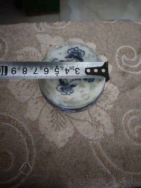 古玩陶瓷青花冰梅紋燭臺真品鑒賞圖