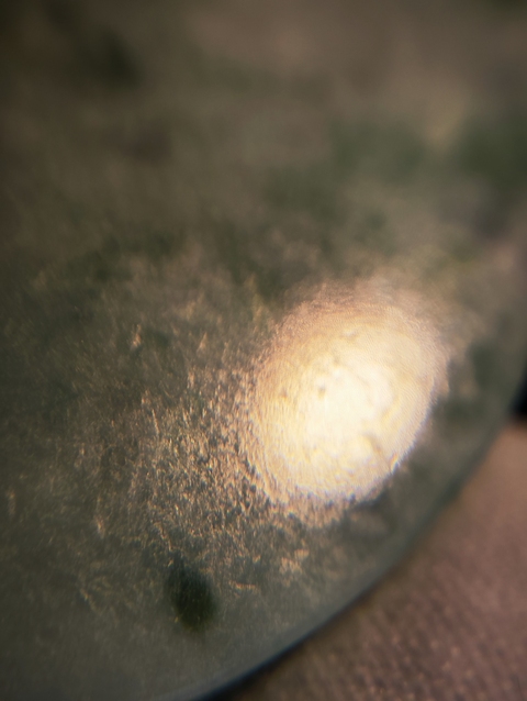 古玩玉器天然翡翠圓牌真品鑒賞圖