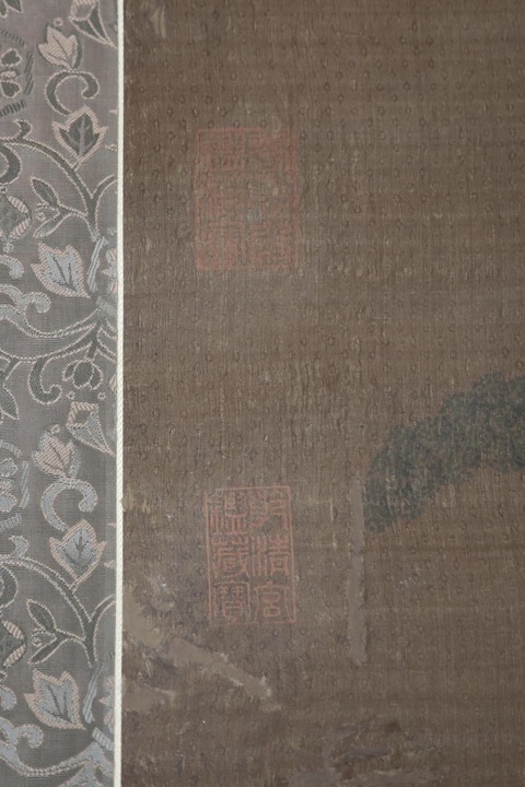 古玩字畫呂紀款工筆花鳥立軸真品鑒賞圖