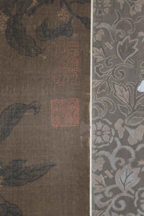 古玩字畫呂紀款工筆花鳥立軸真品鑒賞圖