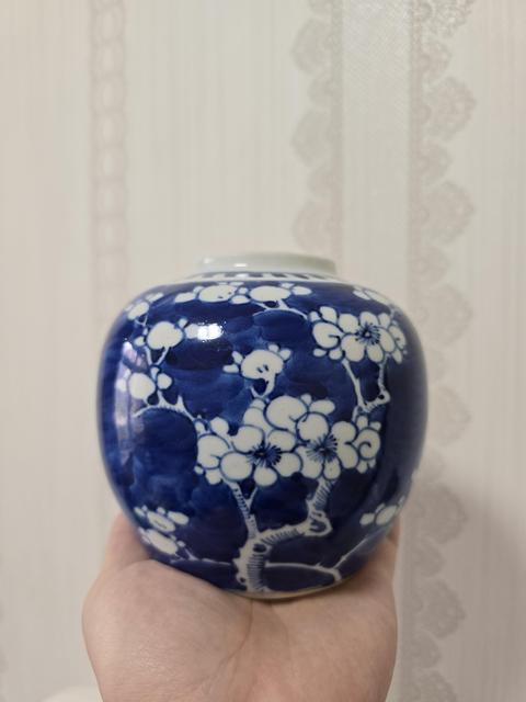 古玩陶瓷民國青花冰梅罐真品鑒賞圖