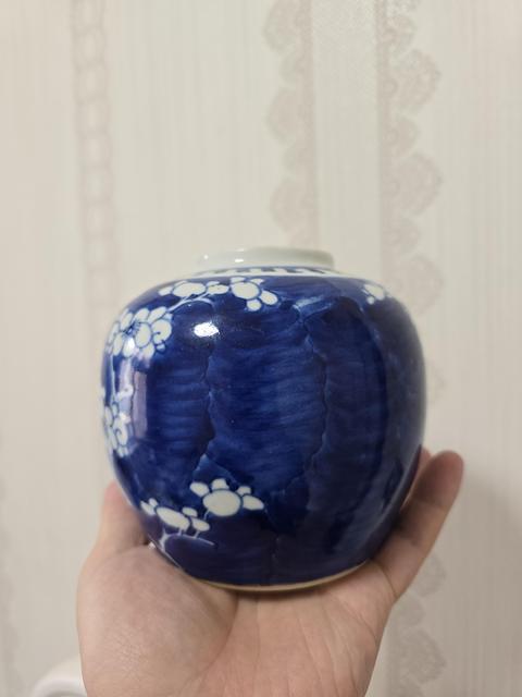 古玩陶瓷民國青花冰梅罐真品鑒賞圖