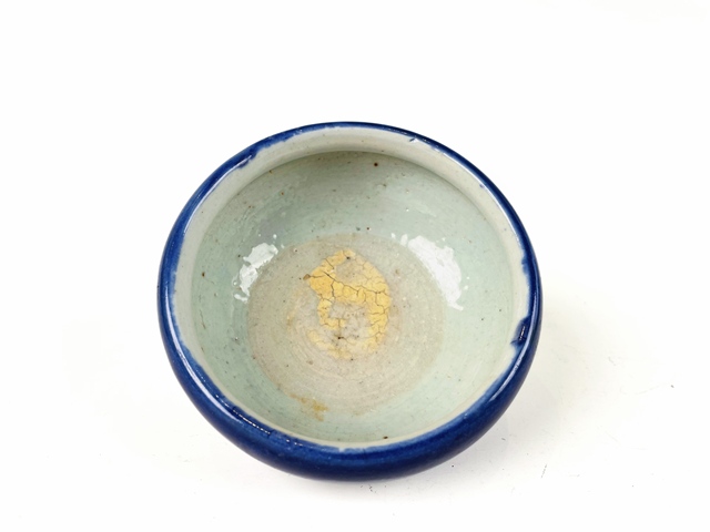 古玩陶瓷清中晚·霽藍釉文房小爐真品鑒賞圖