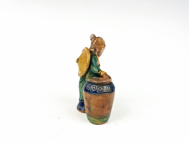 古玩陶瓷民國至創匯三彩太白醉酒造像真品鑒賞圖