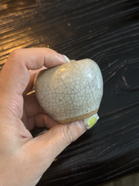 古玩陶瓷明末清初哥釉水盂真品鑒賞圖