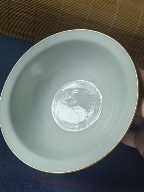 古玩陶瓷乾隆石紋釉碗真品鑒賞圖