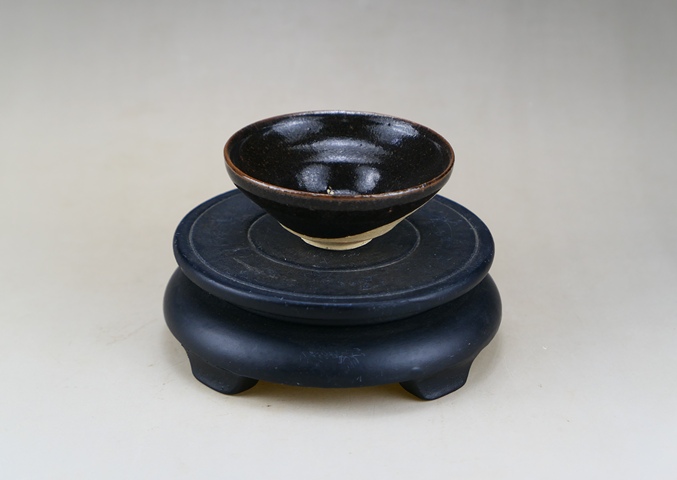 古玩陶瓷精品:南宋吉州窯黑釉茶盞（極品發色）拍賣，當前價格888元