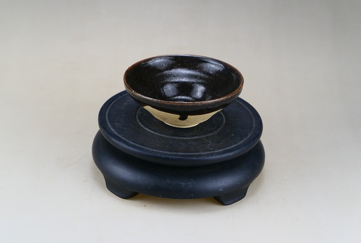 古玩陶瓷精品:南宋吉州窯黑釉茶盞（極品發色）拍賣，當前價格888元
