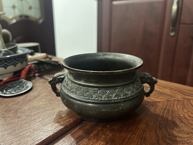 古玩雜項清代銅香爐拍賣,當前價格350元