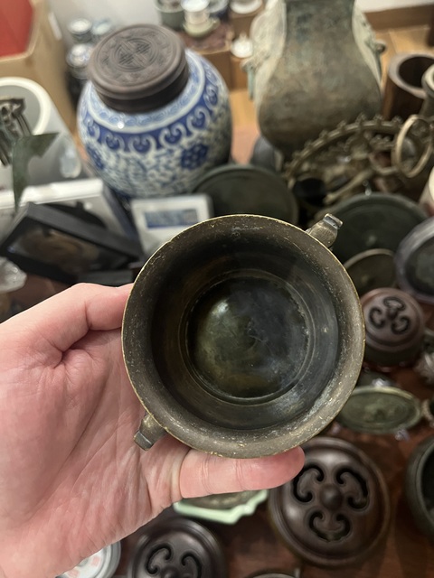 古玩雜項清代銅香爐拍賣,當前價格350元