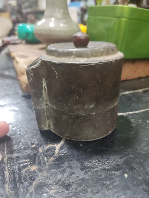 古玩雜項清代文房錫盒拍賣，當前價格398元