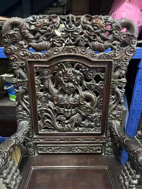古玩雜項木雕椅子真品鑒賞圖