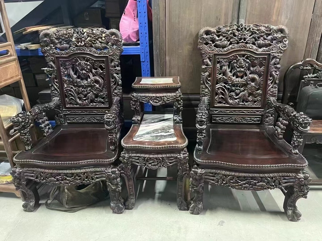 古玩雜項木雕椅子真品鑒賞圖