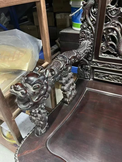 古玩雜項木雕椅子真品鑒賞圖