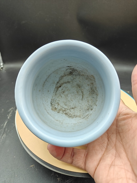古玩陶瓷藍釉雙鋪首圈足香爐拍賣,當前價格3000元