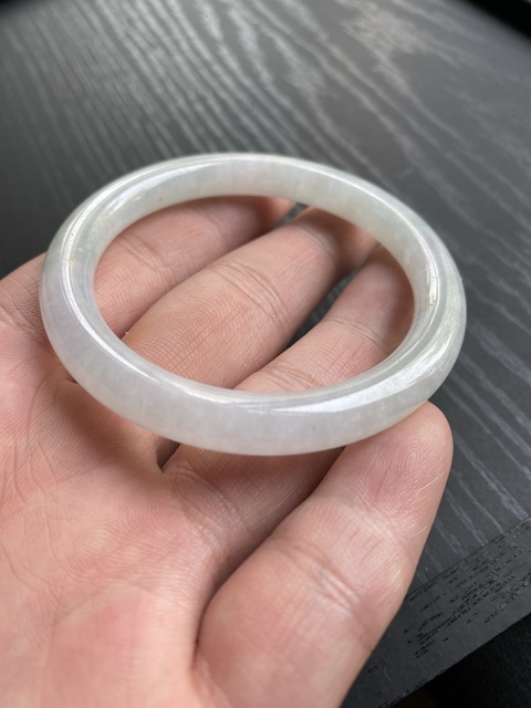 古玩玉器清代冰糯天然翡翠手鐲拍賣，當前價格15000元