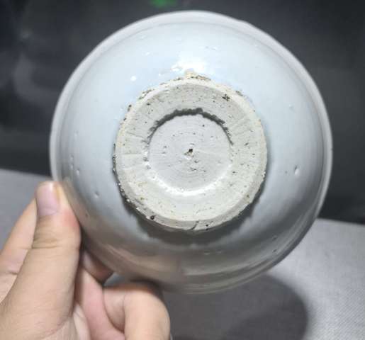 古玩陶瓷青花蘭草紋淺碗真品鑒賞圖