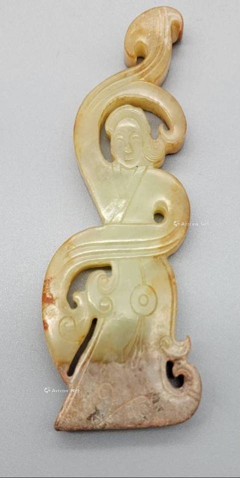 古玩玉器做舊仿古“玉舞人”真品鑒賞圖