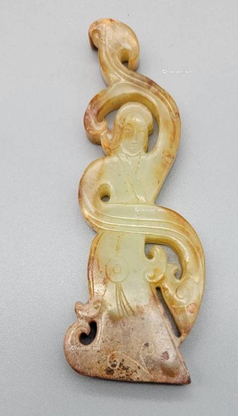 古玩玉器做舊仿古“玉舞人”真品鑒賞圖