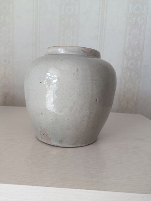 古玩陶瓷清末民初花蝶紋罐拍賣,當前價格58元
