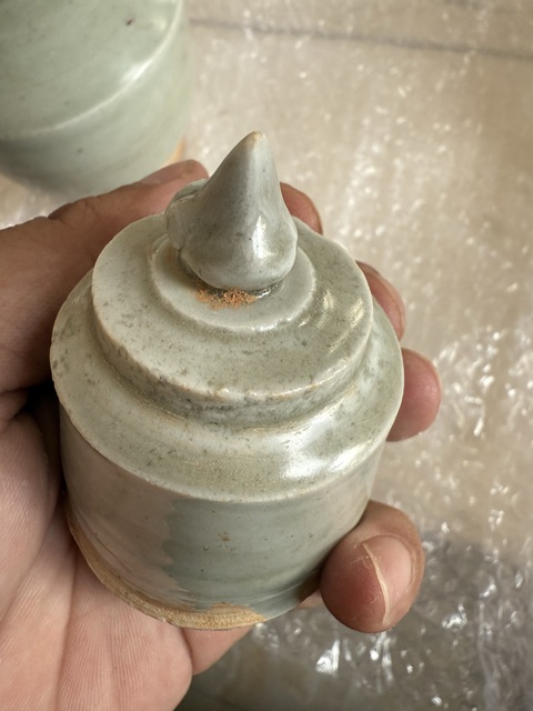 古玩陶瓷將樂(lè)窯青釉執(zhí)壺真品鑒賞圖