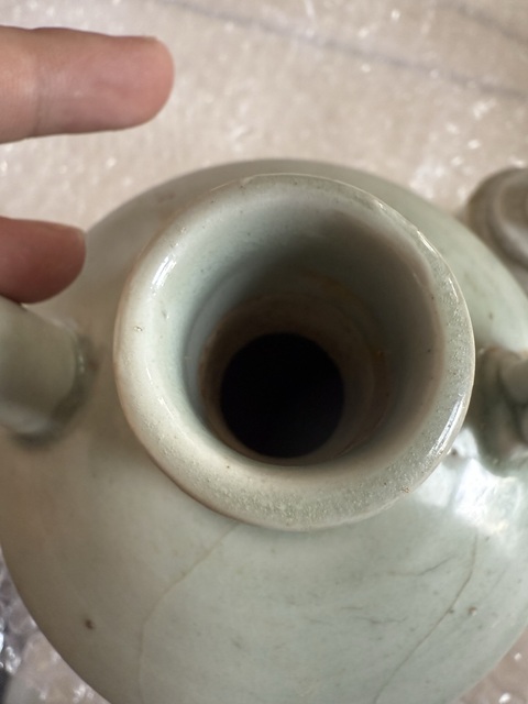 古玩陶瓷將樂(lè)窯青釉執(zhí)壺真品鑒賞圖