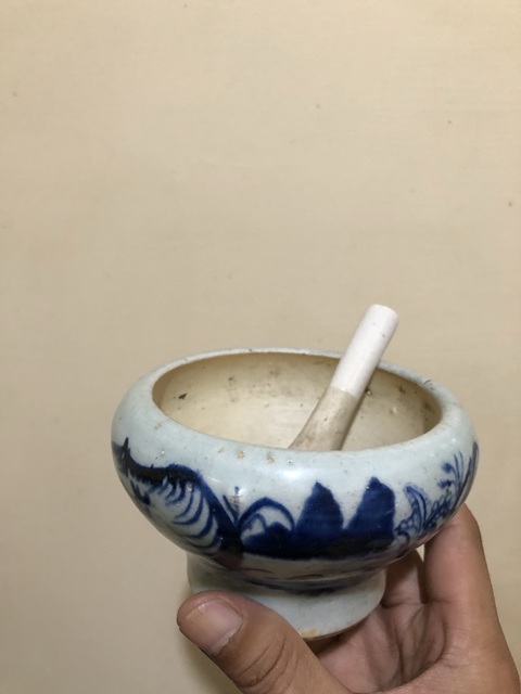 古玩陶瓷青花臼真品鑒賞圖