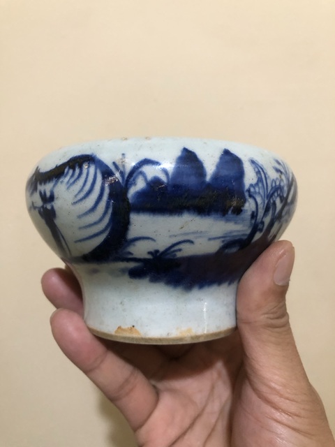 古玩陶瓷青花臼真品鑒賞圖