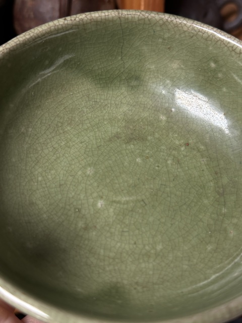 古玩陶瓷漳州窯綠釉壺承真品鑒賞圖