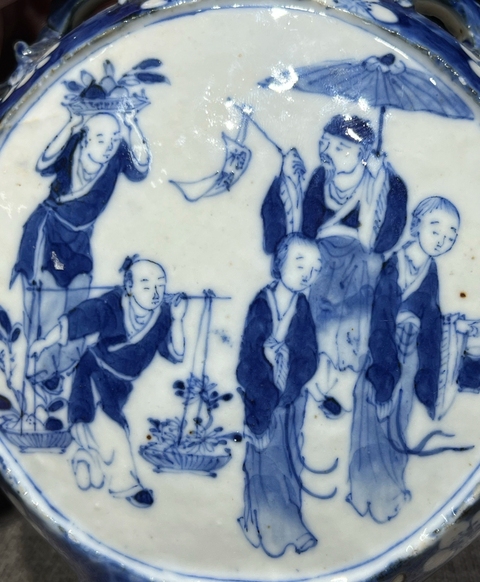 古玩陶瓷青花抱月瓶真品鑒賞圖