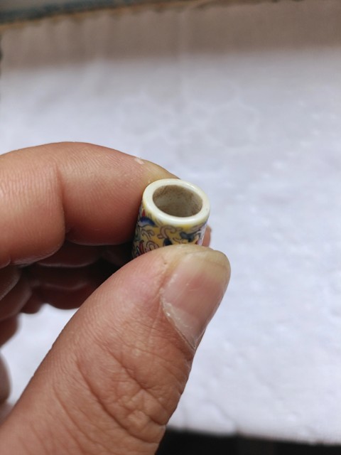 古玩陶瓷創(chuàng)匯 粉彩龍穿花毛筆真品鑒賞圖