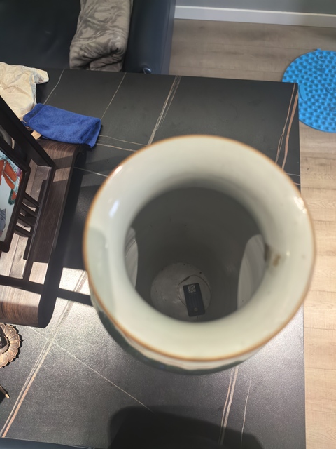 古玩陶瓷青花五彩人物故事紋筒瓶真品鑒賞圖