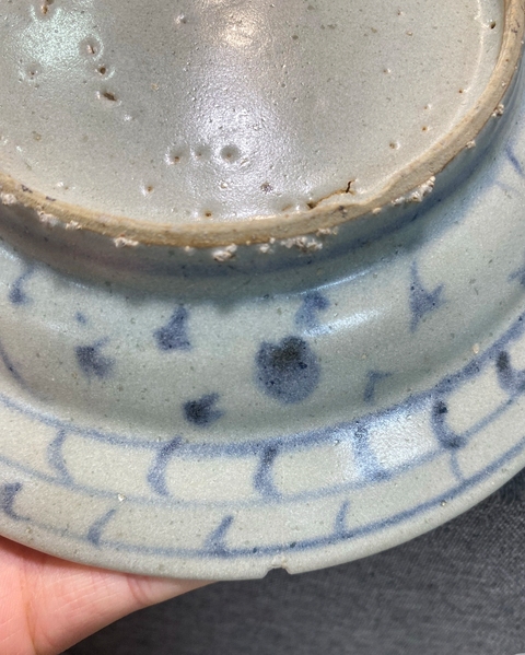 古玩陶瓷明正德青花盤真品鑒賞圖