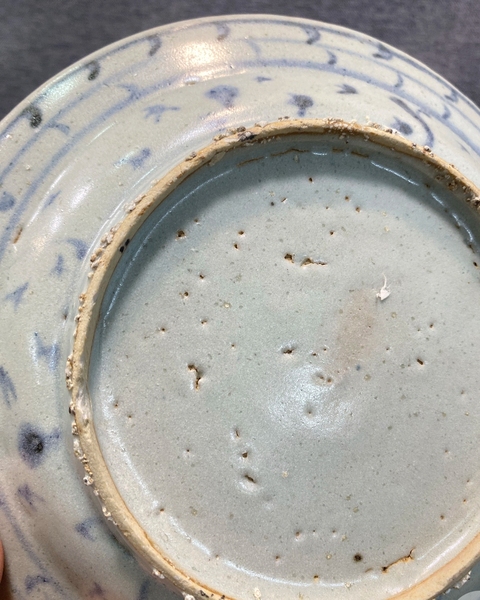 古玩陶瓷明正德青花盤真品鑒賞圖