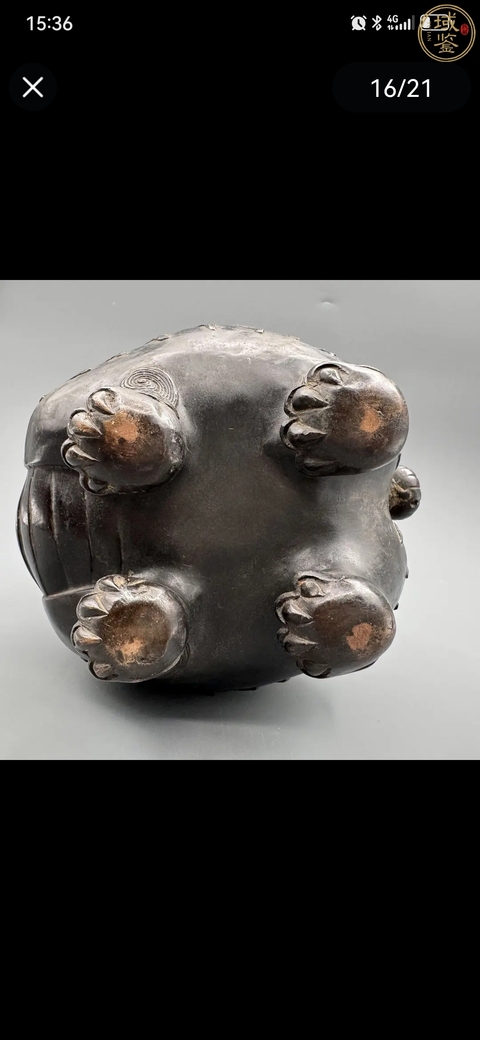 古玩銅器狻猊熏爐真品鑒賞圖