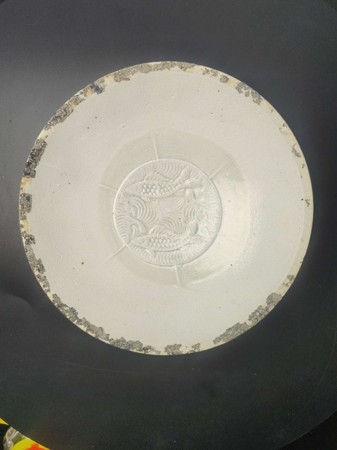 古玩陶瓷館藏級珍品南宋青白釉雙魚賞盤拍賣，當前價格1980元