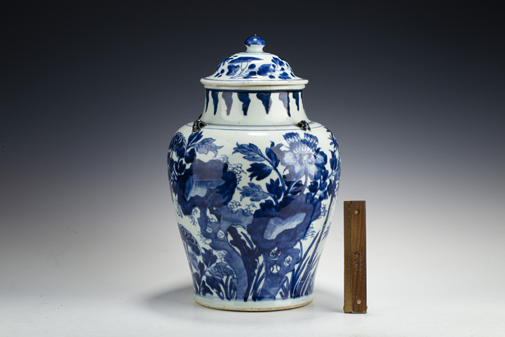 古玩陶瓷清早·青花花鳥紋四系將軍罐真品鑒賞圖